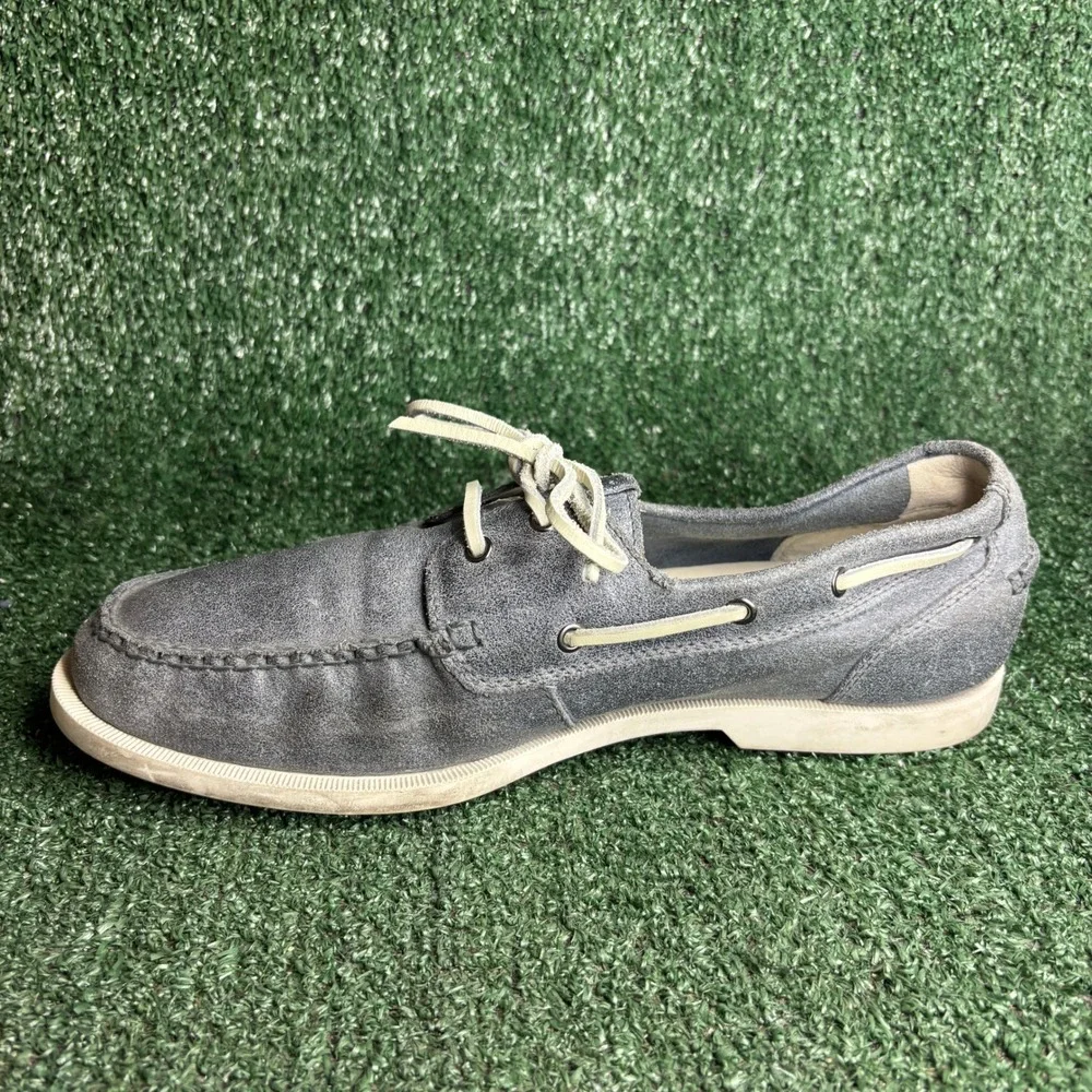 Cole Haan Yacht Club Suede Moc Toe Nautical Boat Shoes Grey Mens Size 11.5 M